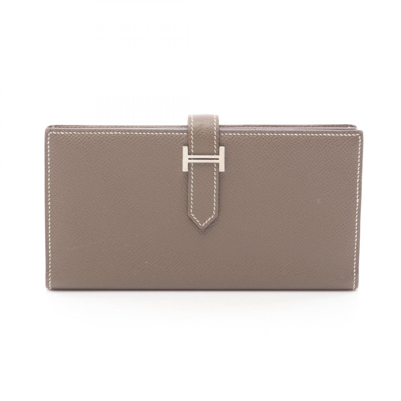 Hermes Bifold Wallet Bearn Souffle Etoupe Leather Calf