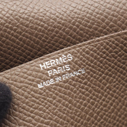 Hermes Bifold Wallet Bearn Souffle Etoupe Leather Calf — view 5
