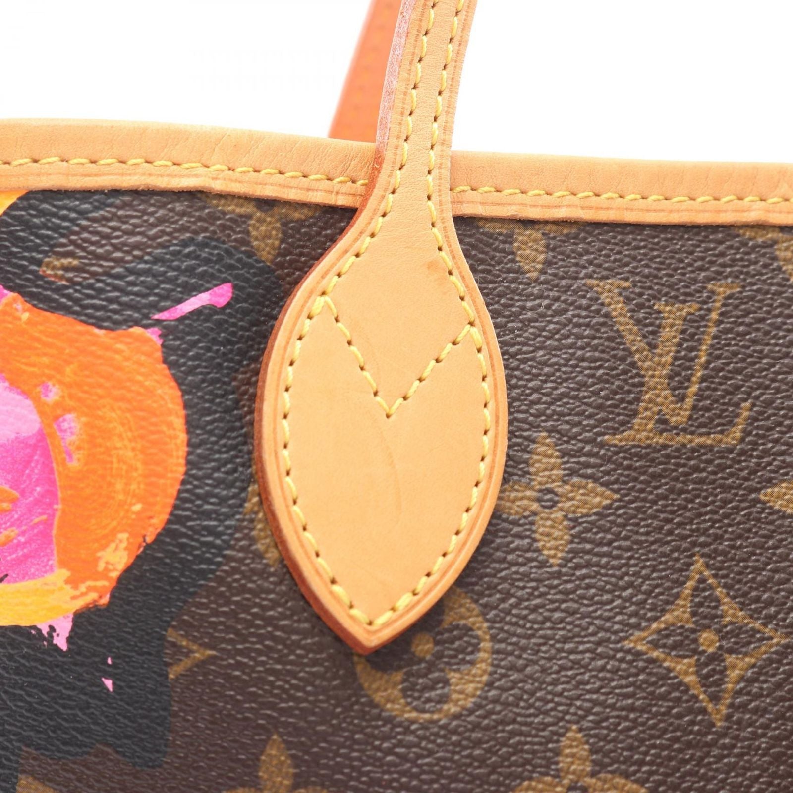 Louis Vuitton Tote Neverfull MM Monogram Rose Canvas Leather — view 7
