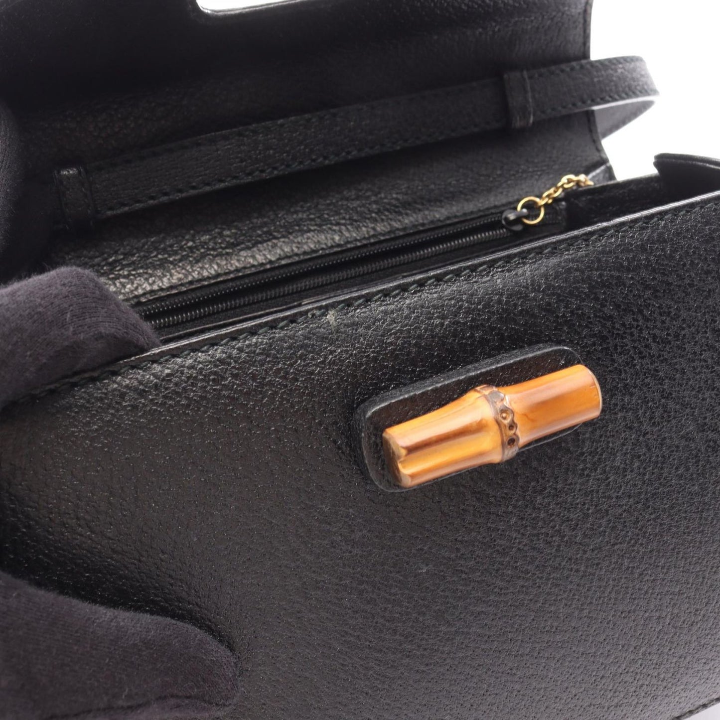 Gucci Handbag Bamboo Black Leather 2-Way — view 8