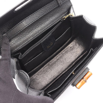 Gucci Handbag Bamboo Black Leather 2-Way — view 3