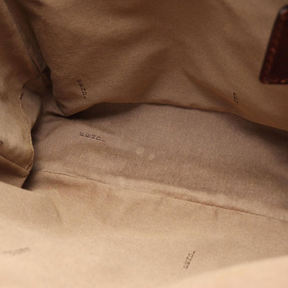 Fendi Tote Zucchino Beige Dark Brown Canvas Leather — view 6