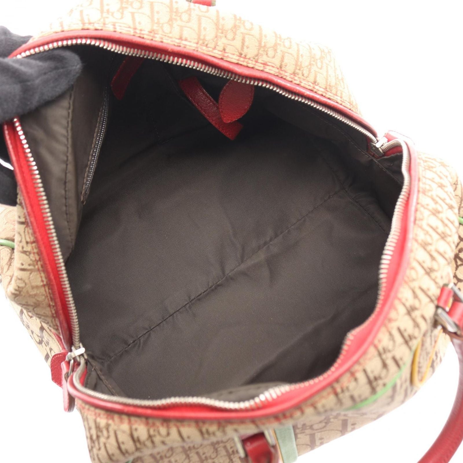 Dior Handbag Rasta Trotter Beige Canvas Leather Mini Boston — view 3