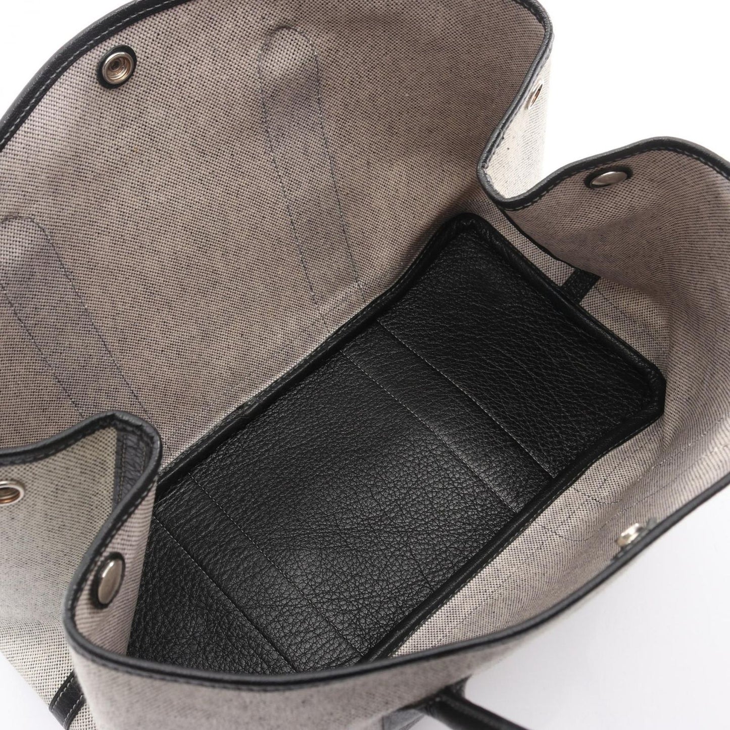Hermes Tote Garden Party PM Ecru Black — view 3