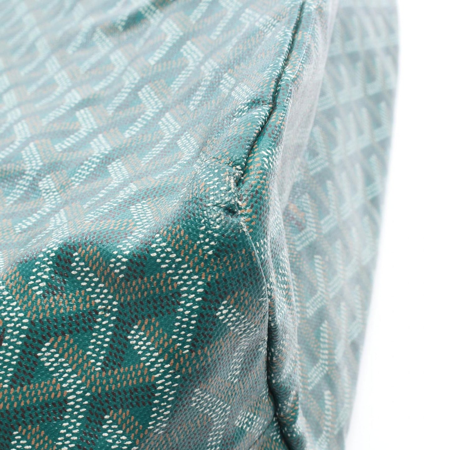 Goyard Tote Saint Louis PM Green Canvas Leather — view 8
