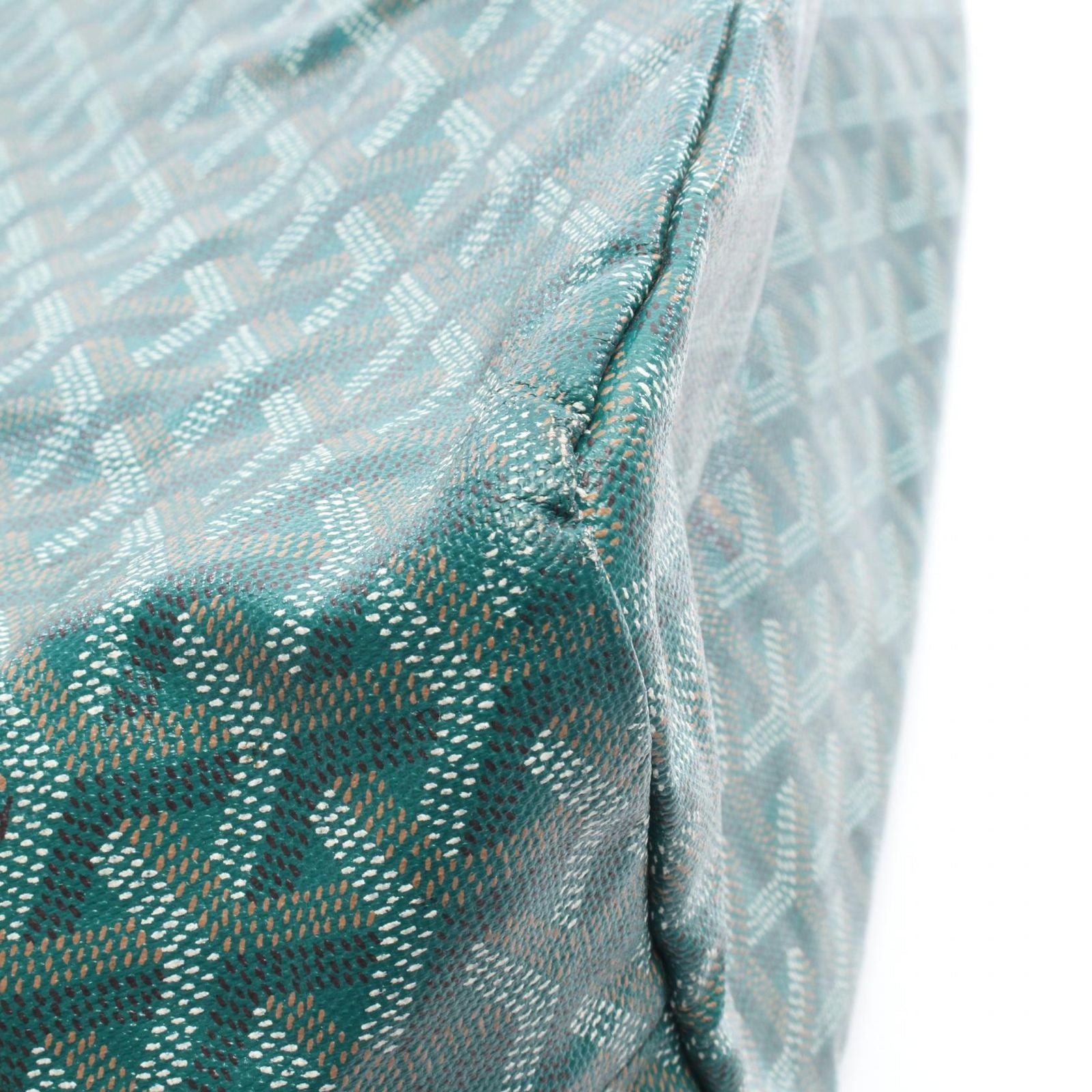 Goyard Tote Saint Louis PM Green Canvas Leather — view 8