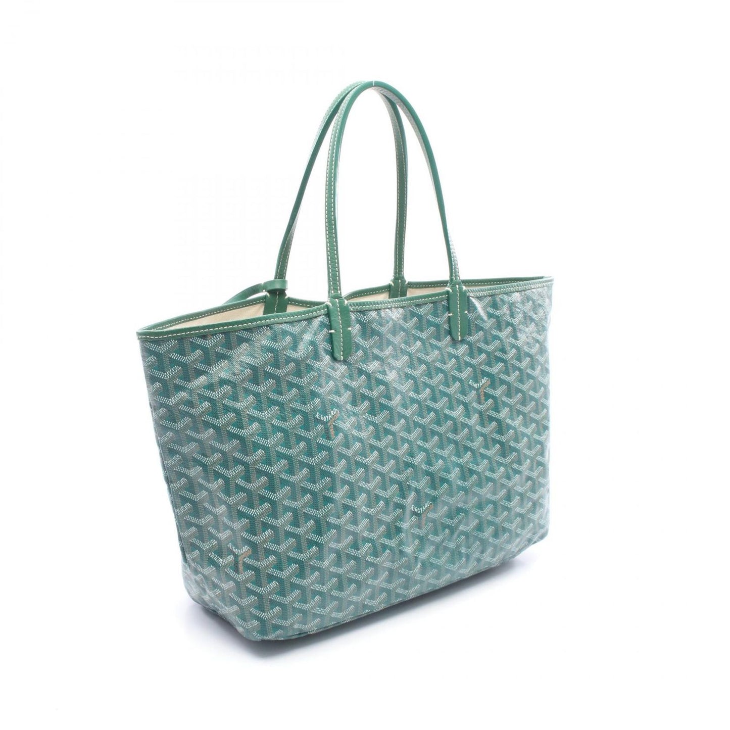Goyard Tote Saint Louis PM Green Canvas Leather — view 2