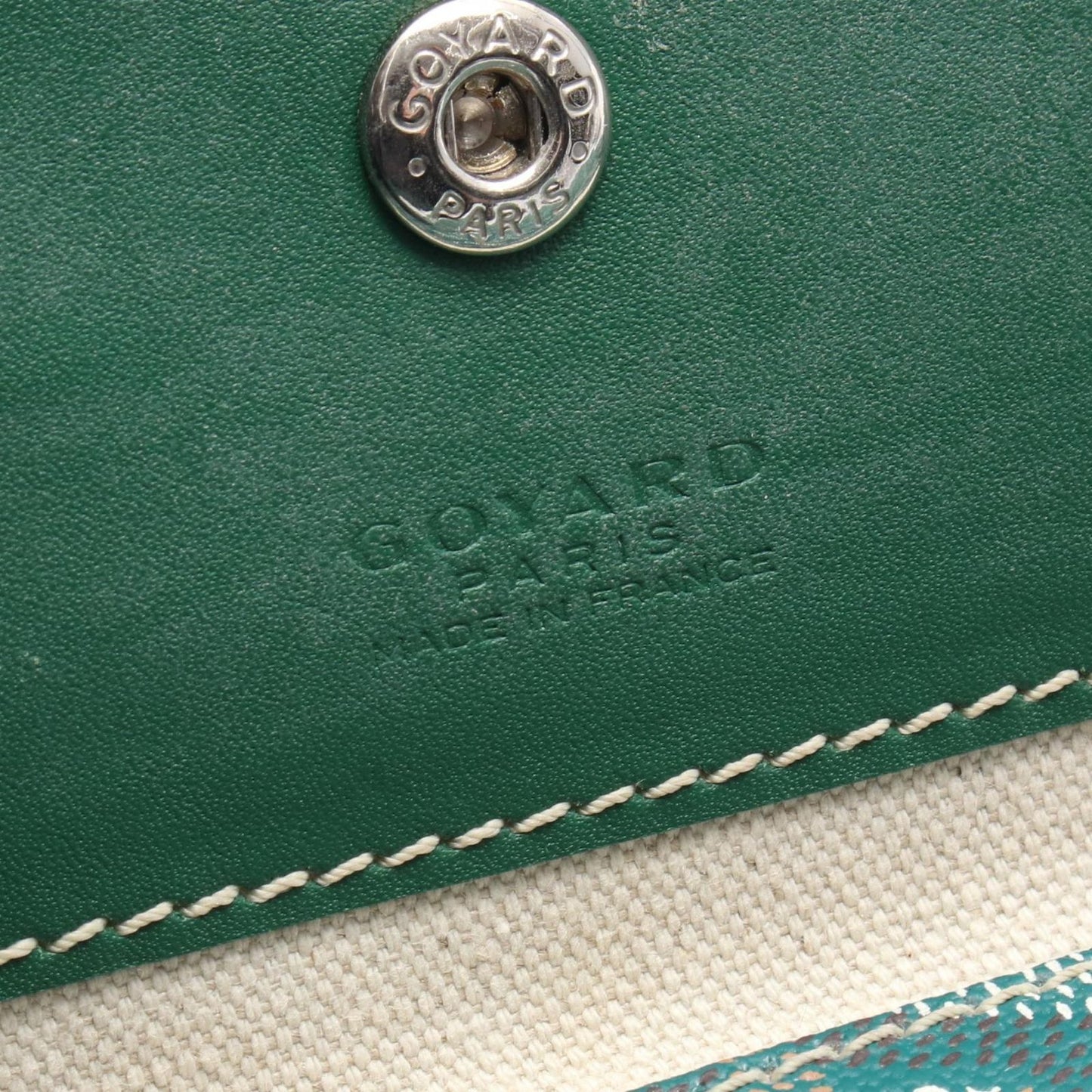 Goyard Tote Saint Louis PM Green Canvas Leather — view 4