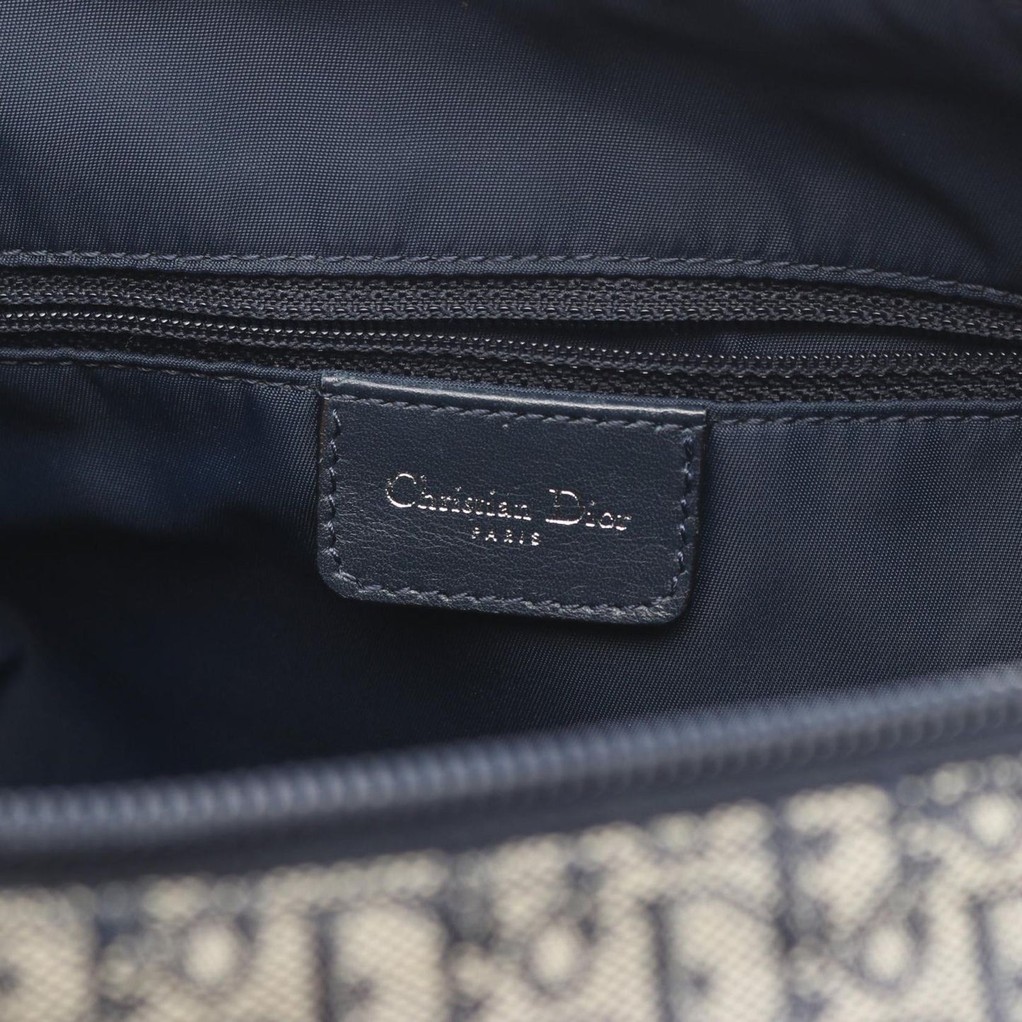 Dior Shoulder Bag Trotter Navy Canvas — view 4