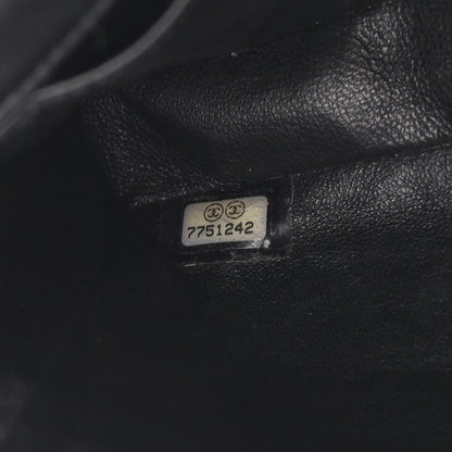 Chanel Shoulder Bag East Waist Black Beige White Fabric Chain — view 5