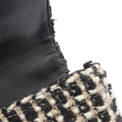 Chanel Shoulder Bag East Waist Black Beige White Fabric Chain — view 9