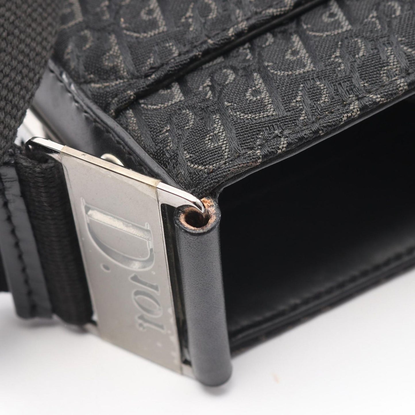 Dior Shoulder Bag Street Chic Trotter Black Canvas Leather — view 7