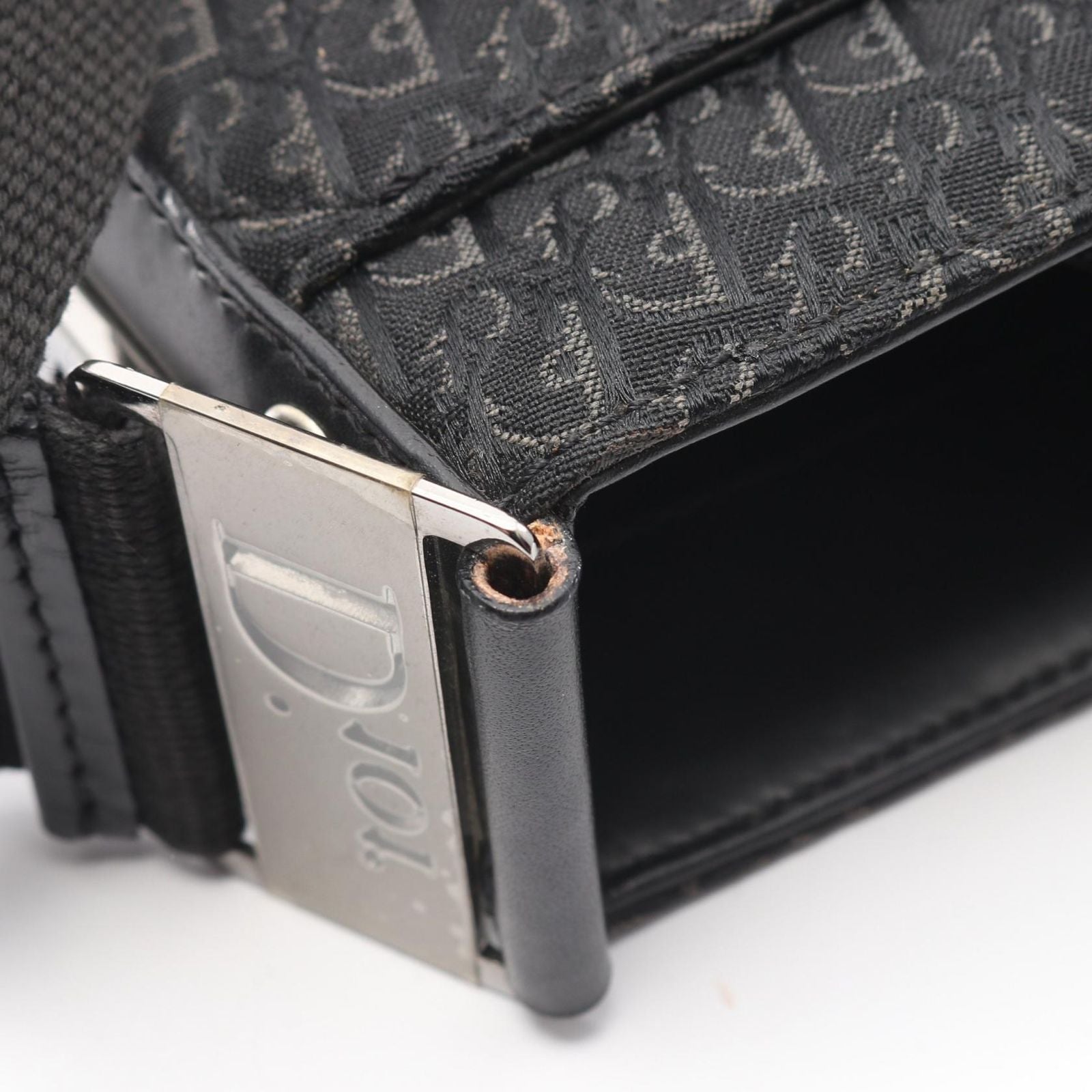 Dior Shoulder Bag Street Chic Trotter Black Canvas Leather — view 7