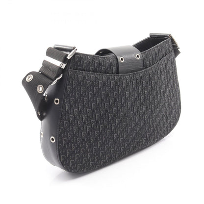 Dior Shoulder Bag Street Chic Trotter Black Canvas Leather — view 2
