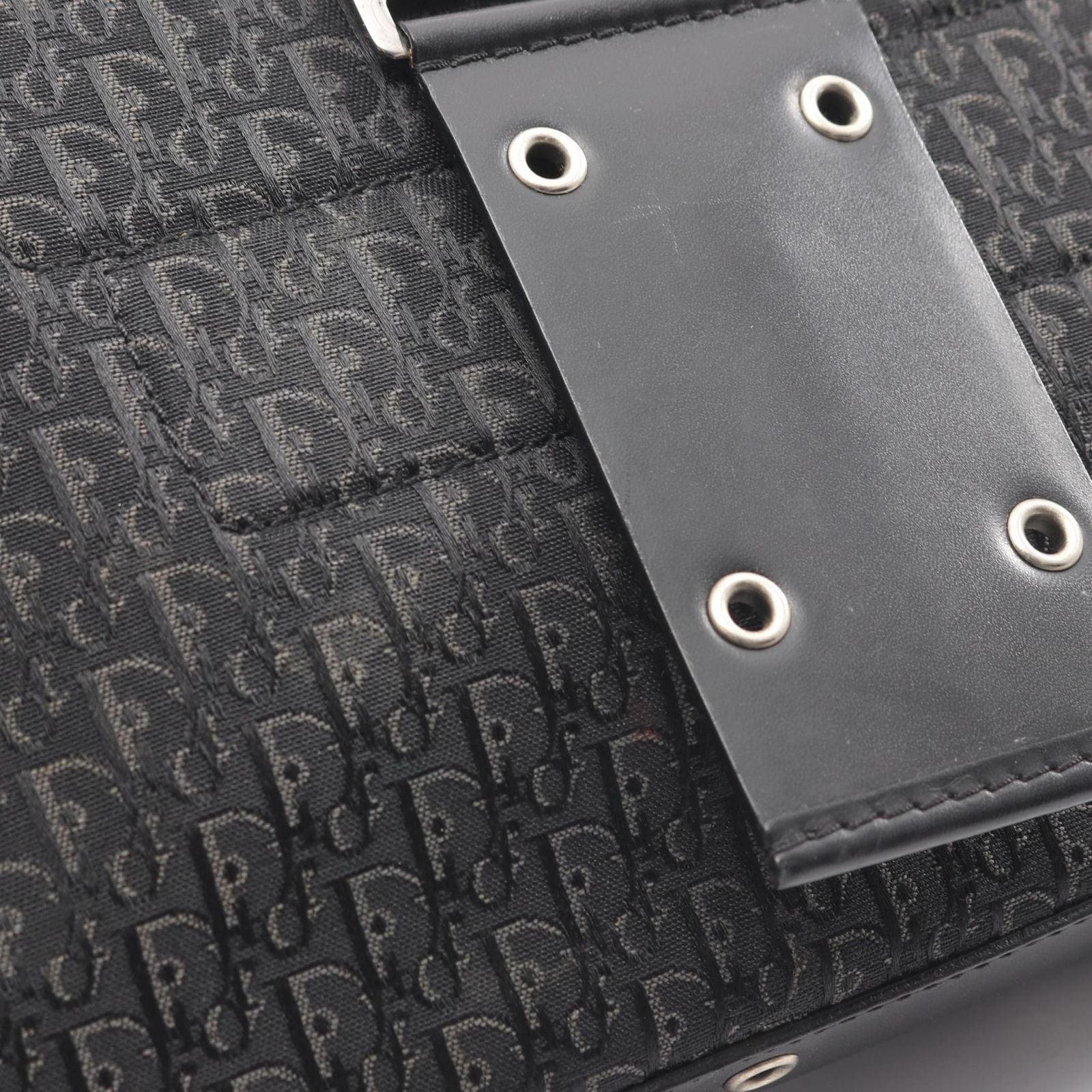 Dior Shoulder Bag Street Chic Trotter Black Canvas Leather — view 8