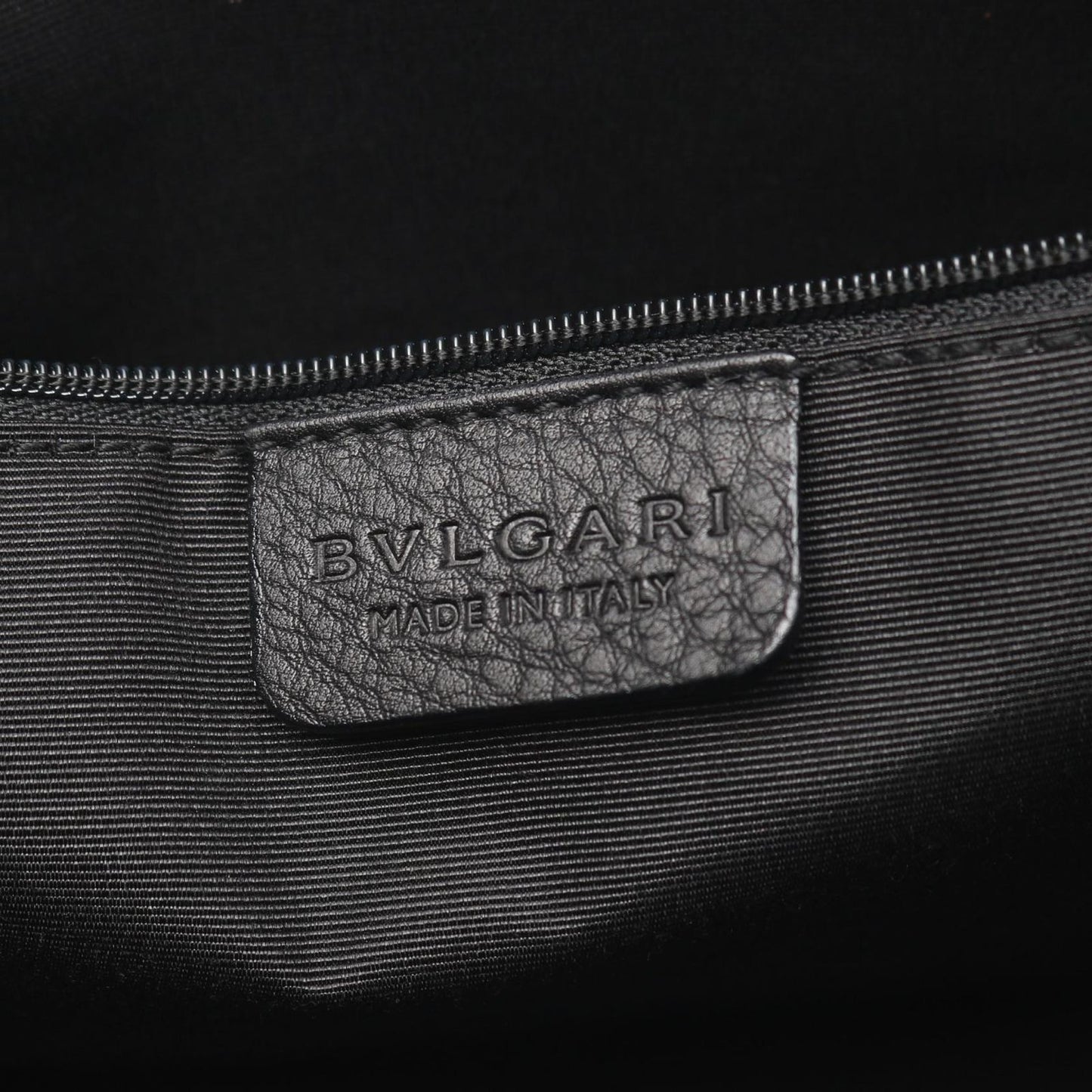 Bvlgari Tote Logo Mania Black Canvas Leather Boston Bag — view 4