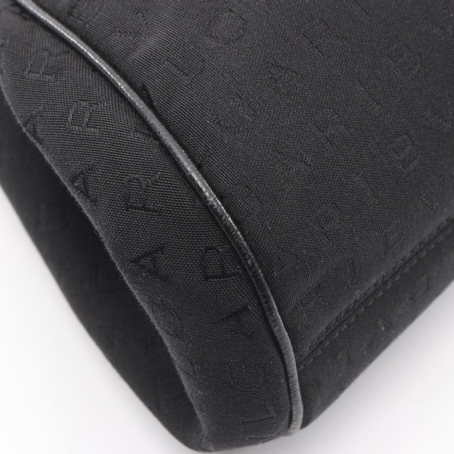 Bvlgari Handbag Logo Mania Black Canvas Leather — view 6