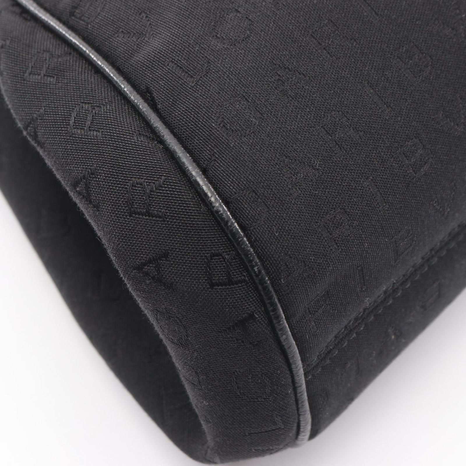 Bvlgari Handbag Logo Mania Black Canvas Leather — view 6