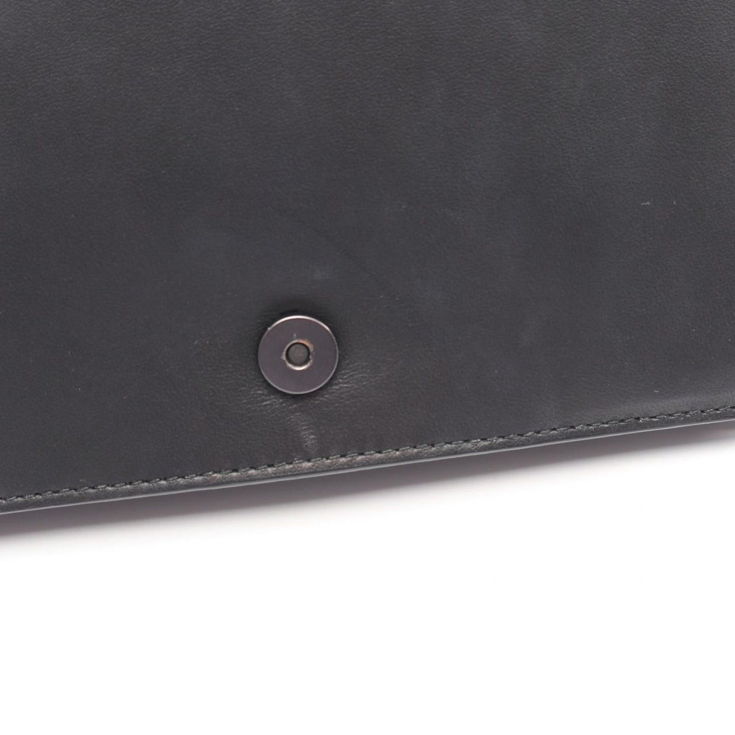 Bottega Veneta Shoulder Bag Intrecciato Papillon Black Gray Leather Chain — view 6