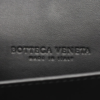 Bottega Veneta Shoulder Bag Intrecciato Papillon Black Gray Leather Chain — view 4