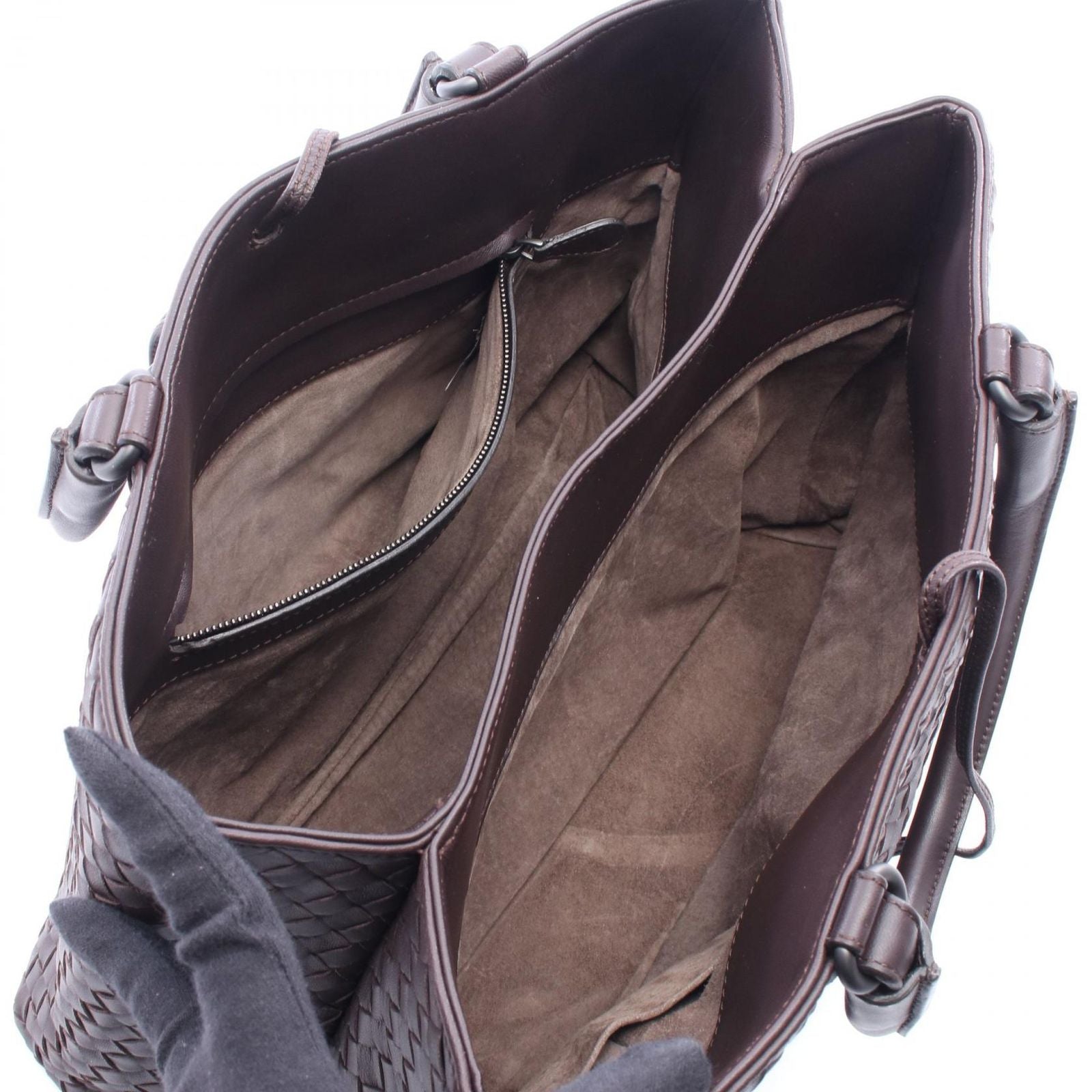 Bottega Veneta Tote Intrecciato Dark Brown Leather — view 3