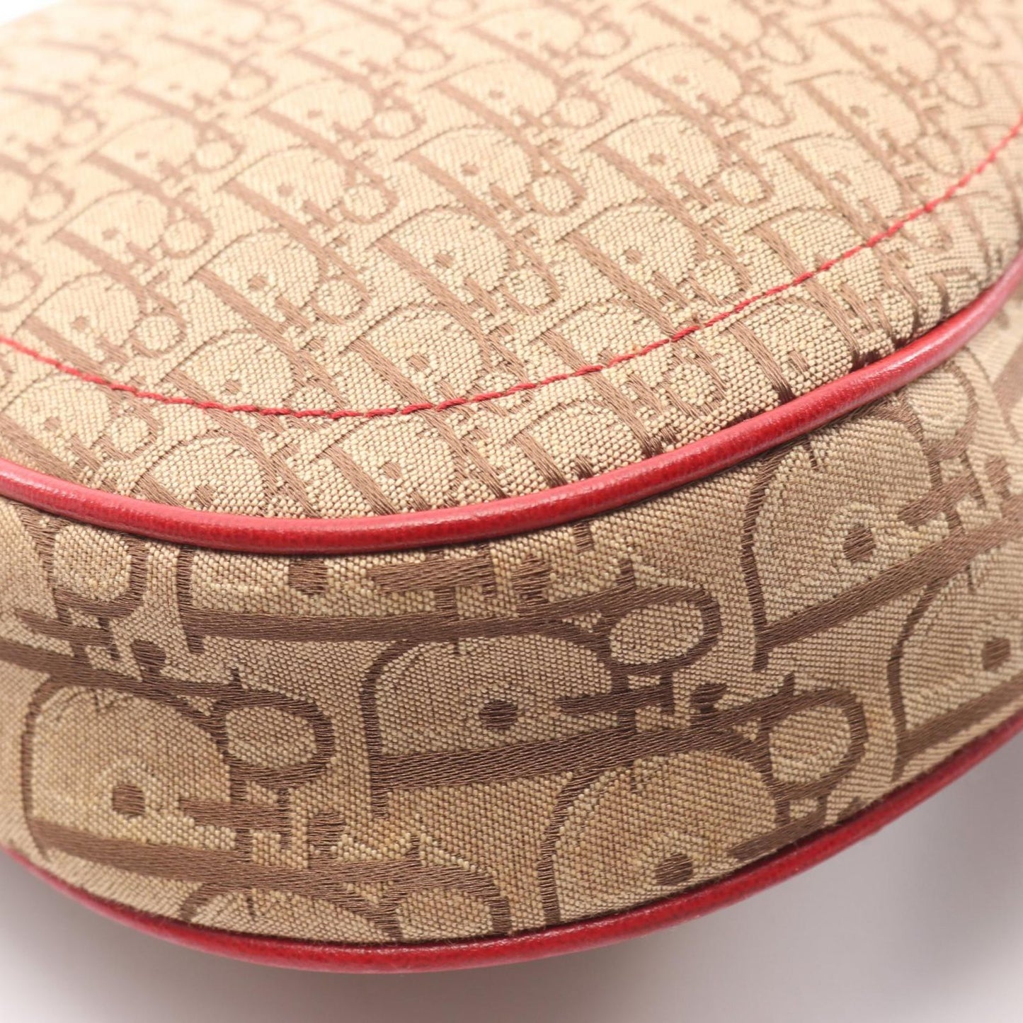 Dior Shoulder Bag Rasta Line Trotter Beige Canvas Leather Oblique — view 5