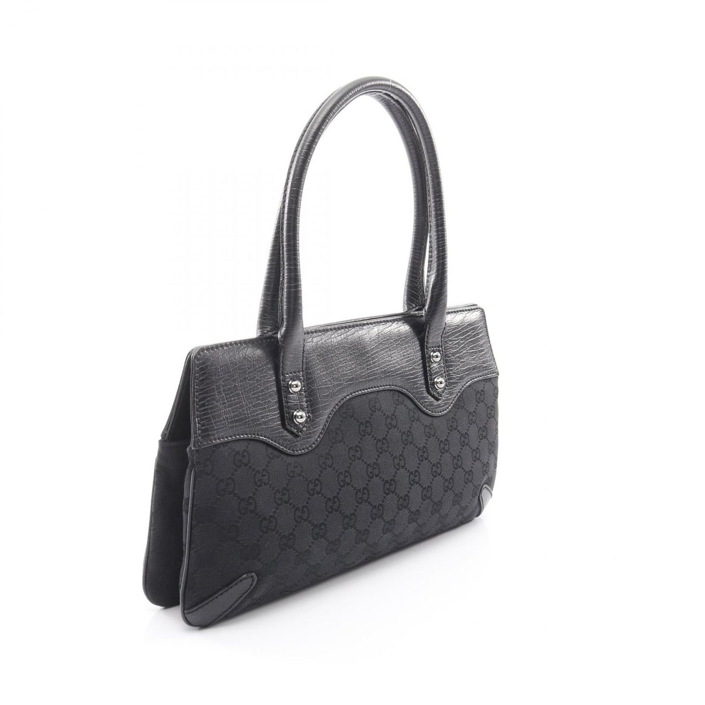 Gucci Tote Horsebit GG Canvas Black — view 2