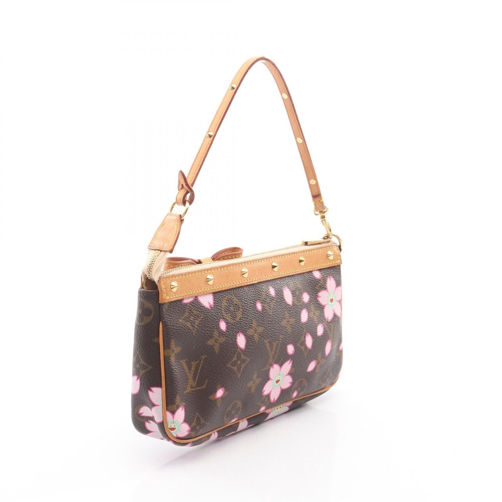 Louis Vuitton Handbag LV TM Pochette Monogram Cherry Blossom Canvas Leather — view 2