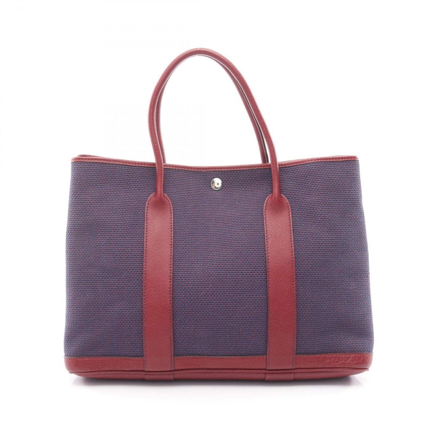 Hermes Tote Garden Party PM Blue Domarte Rouge Ache