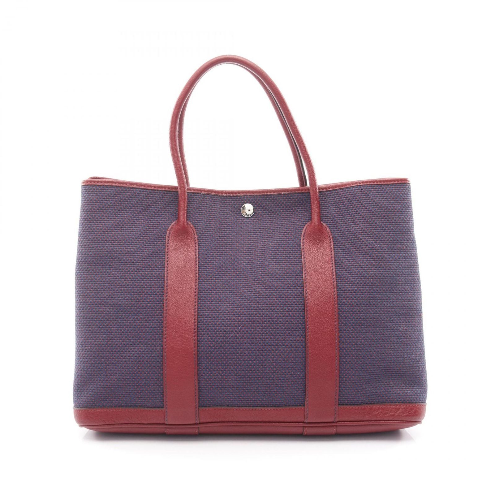 Hermes Tote Garden Party PM Blue Domarte Rouge Ache