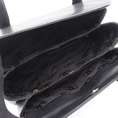 Chanel Handbag CC Logo Black Caviar Leather Wild Stitch — view 3