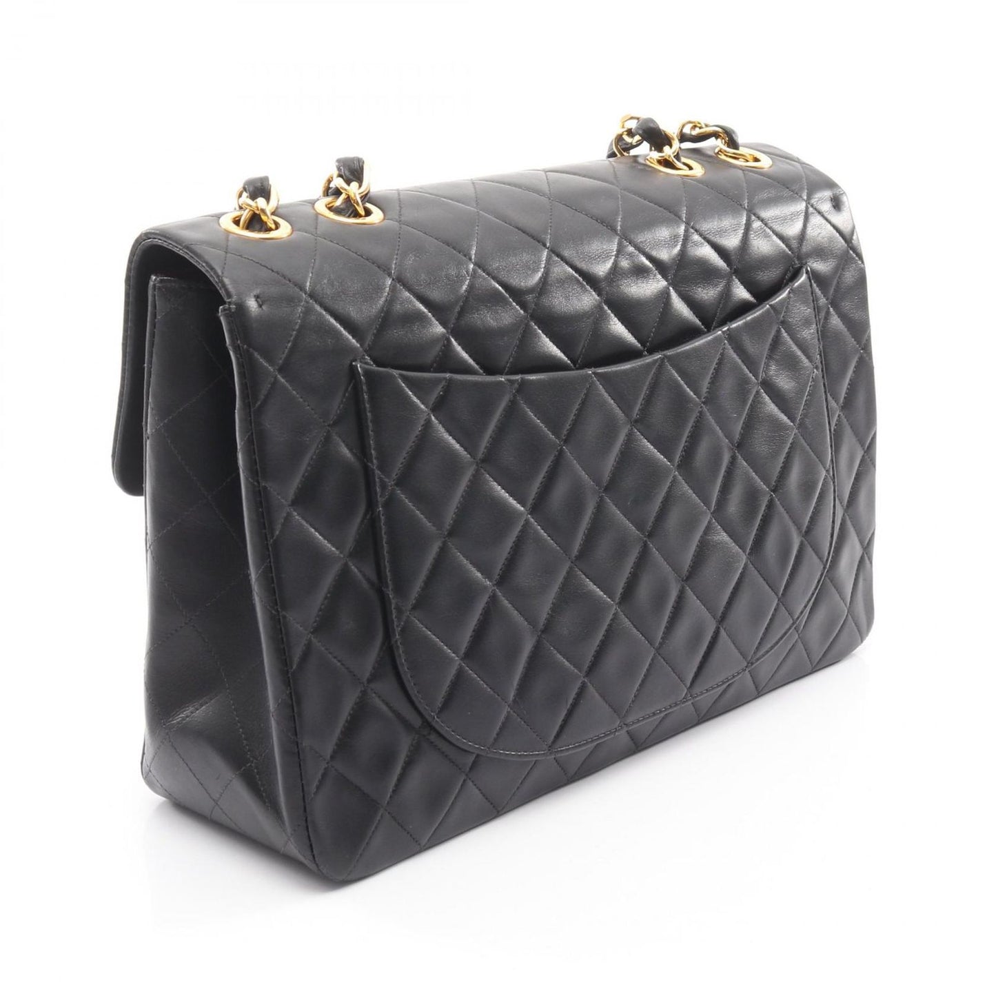 Chanel Shoulder Bag Big Quilted 34 Black Lambskin Big Chain 34 — view 2