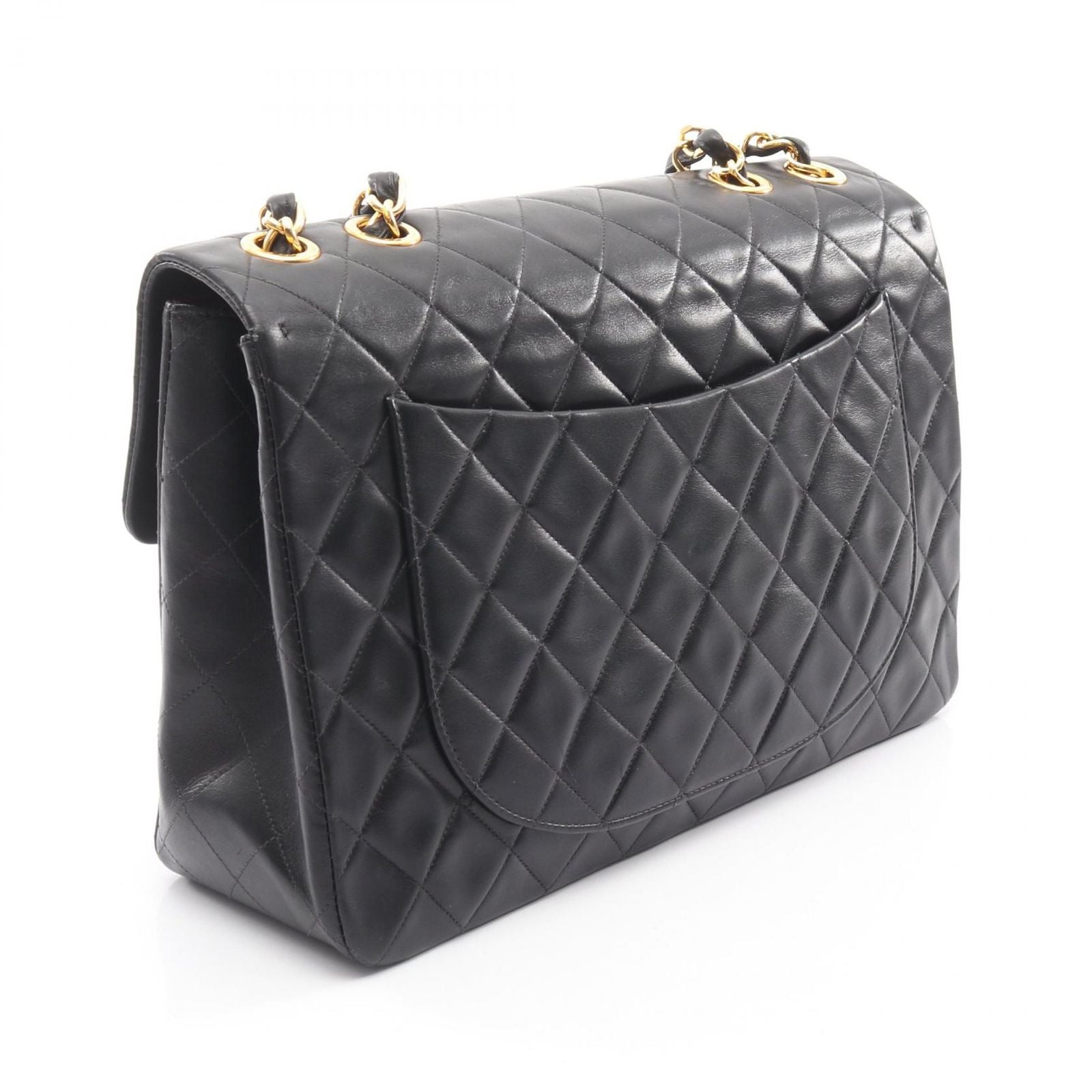 Chanel Shoulder Bag Big Quilted 34 Black Lambskin Big Chain 34 — view 2