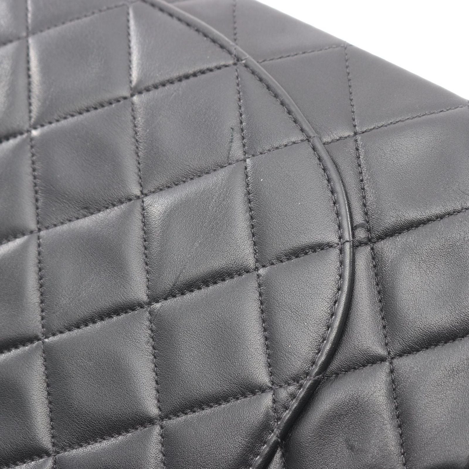 Chanel Shoulder Bag Big Quilted 34 Black Lambskin Big Chain 34 — view 8