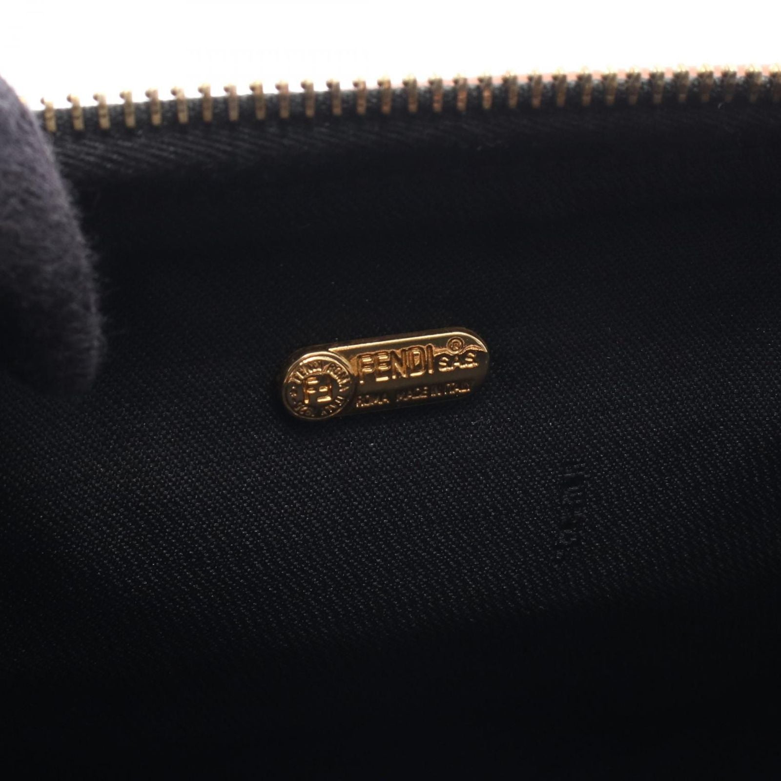 Fendi Pecan Brown Black Beige Canvas Leather Mini Boston Bag — view 4