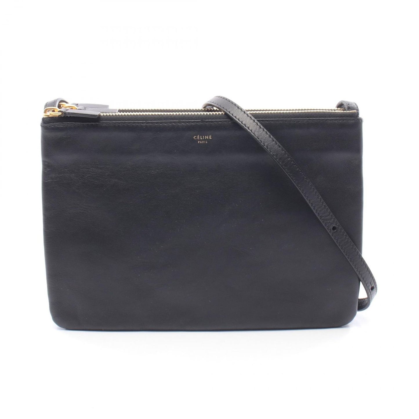 Celine Shoulder Bag Trio Large Black Leather