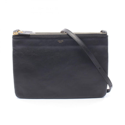 Celine Shoulder Bag Trio Large Black Leather