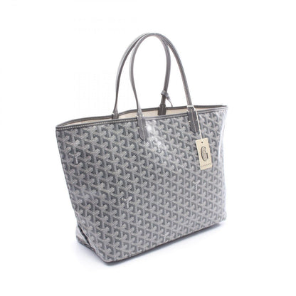 Goyard Tote Saint Louis PM Gray Canvas Leather — view 2