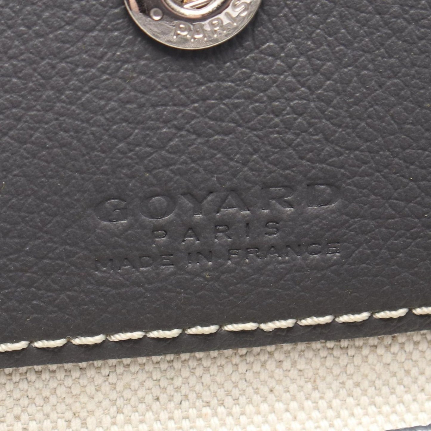 Goyard Tote Saint Louis PM Gray Canvas Leather — view 4