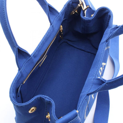 Prada Tote Canapa 2-Way Blue Canvas — view 3