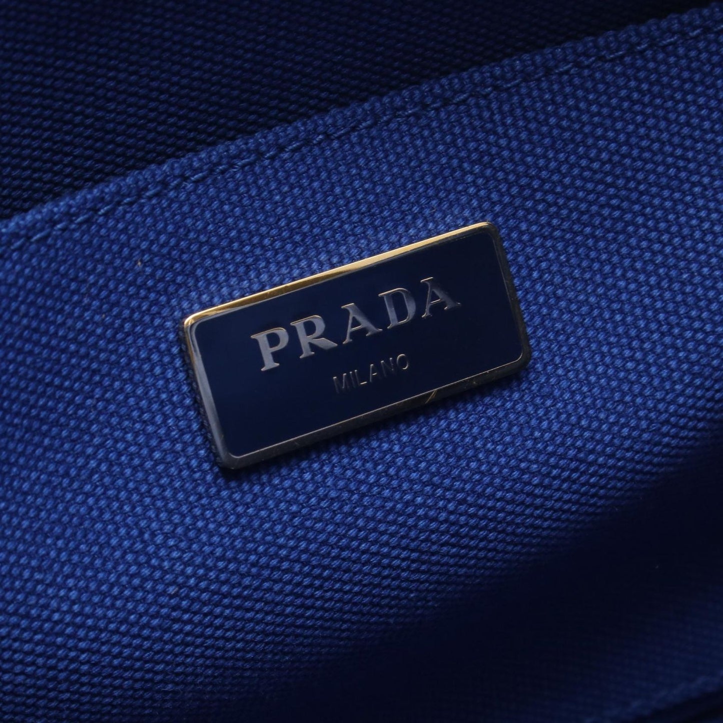 Prada Tote Canapa 2-Way Blue Canvas — view 4