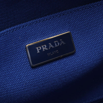 Prada Tote Canapa 2-Way Blue Canvas — view 4