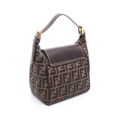 Fendi Handbag Zucca Black Brown Canvas Leather — view 2