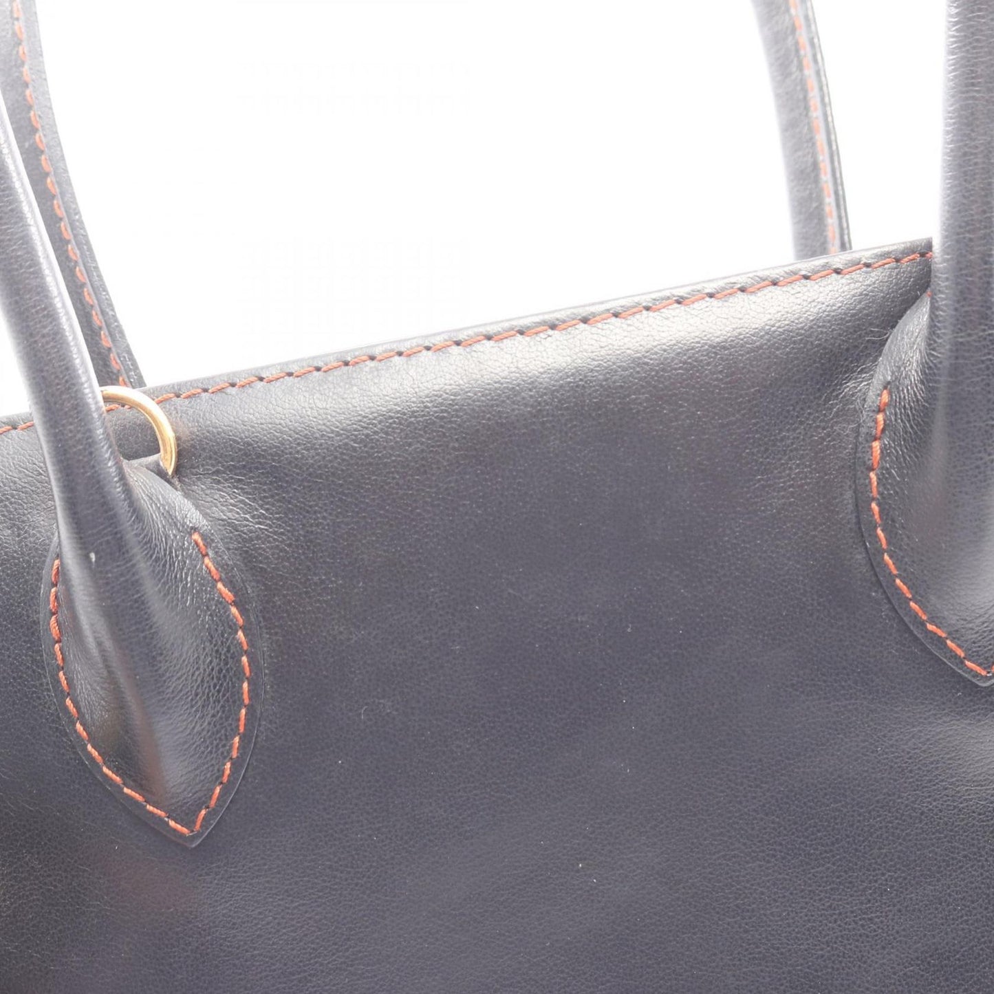 Saint Laurent Yves Handbag Vintage 2-Way Black Orange Leather Top Handle Bag — view 6