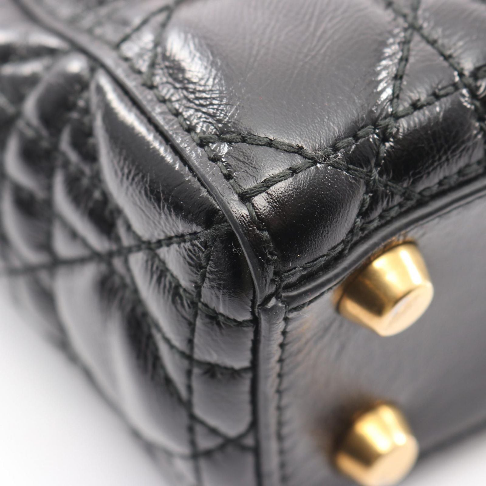 Dior Handbag Lady Dior MY Abcdior Lady Dior Small Cannage Black Leather — view 6