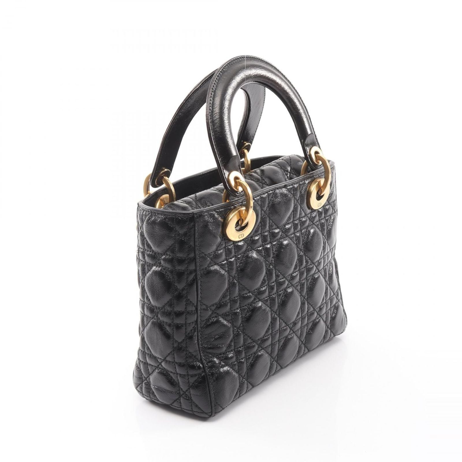 Dior Handbag Lady Dior MY Abcdior Lady Dior Small Cannage Black Leather — view 2