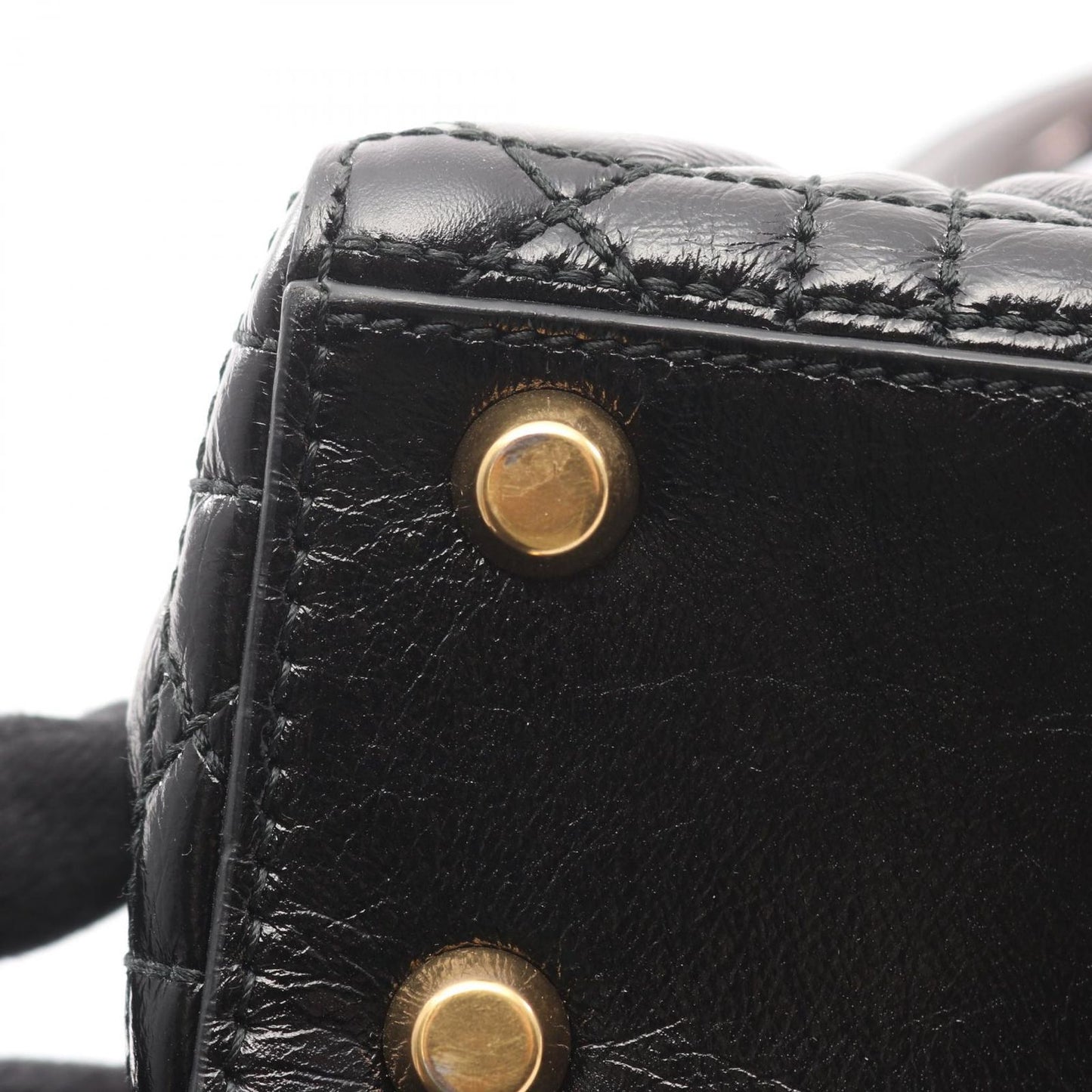 Dior Handbag Lady Dior MY Abcdior Lady Dior Small Cannage Black Leather — view 7