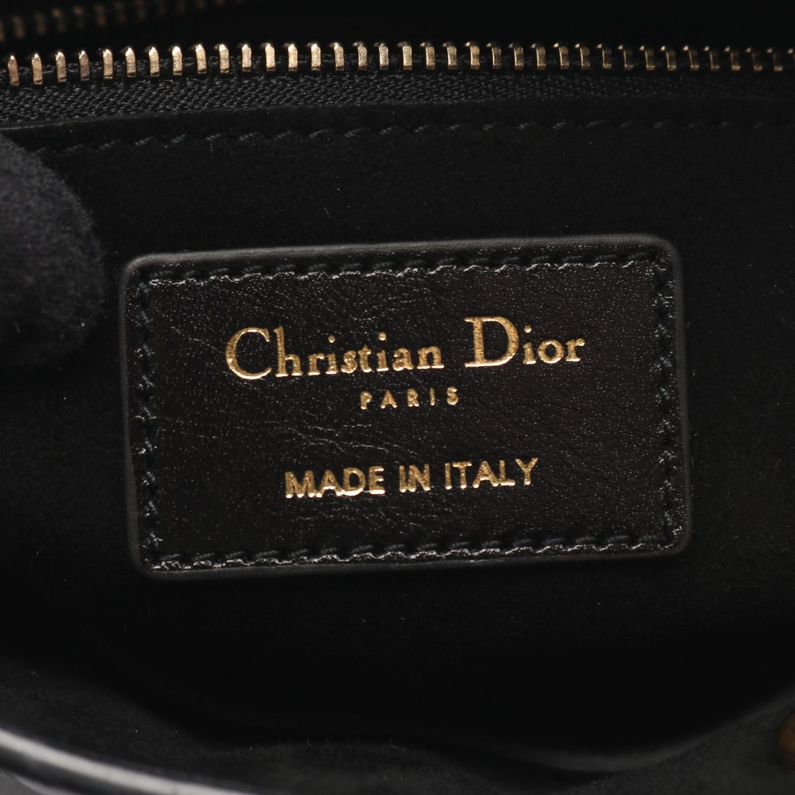 Dior Handbag Lady Dior MY Abcdior Lady Dior Small Cannage Black Leather — view 4