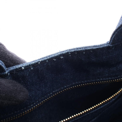 Prada Tote Canapa Mini 2-Way Navy Denim — view 6