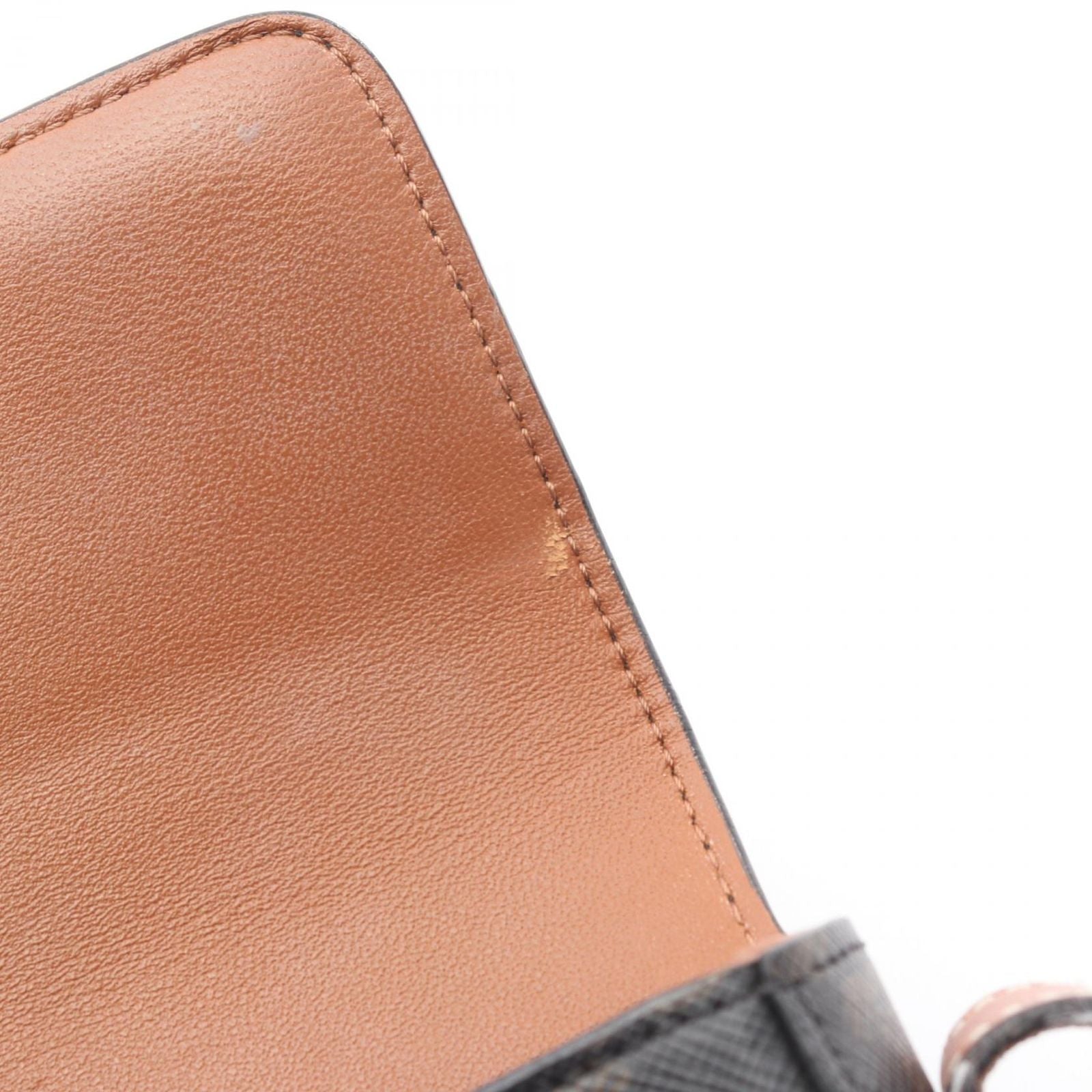 Celine Shoulder Bag Triomphe Dark Brown Canvas Leather — view 9